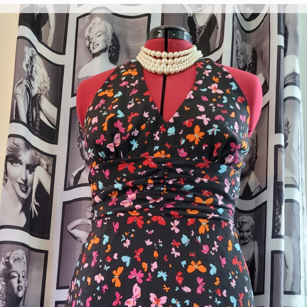 Alago floral halter style dress
